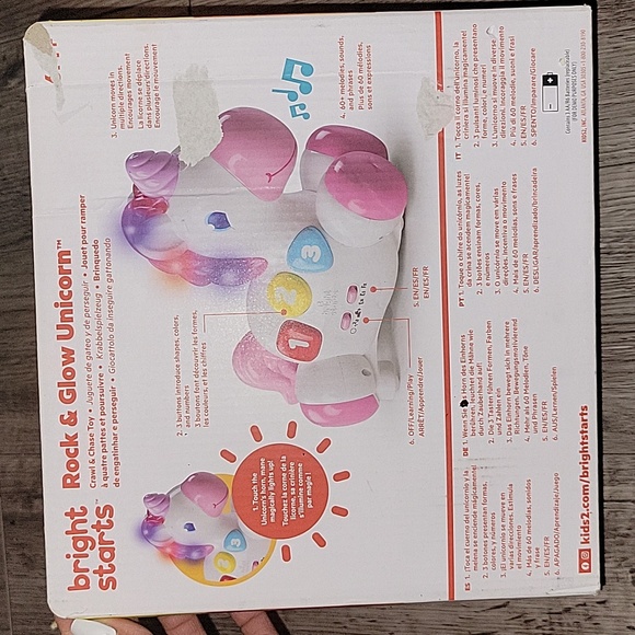 Bright Starts Rock and Glow Unicorn - Picture 2 of 2